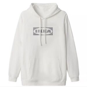 New Ikea White Cotton Hoodies Gender Free